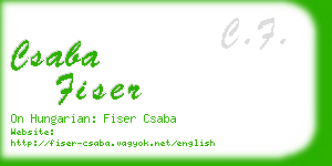 csaba fiser business card